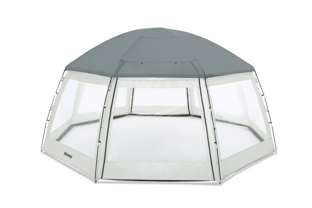 19ft 8" round multi-use pool dome fits spas and pools up to 16 ft outdoor cover