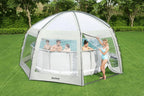 19ft 8" round multi-use pool dome fits spas and pools up to 16 ft outdoor cover