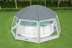 19ft 8" round multi-use pool dome fits spas and pools up to 16 ft outdoor cover