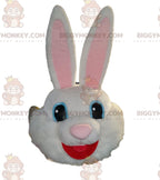 Very Happy White Rabbit BIGGYMONKEYMascot Costume Head