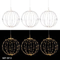 3-Piece Foldable Metal Sphere Ornaments