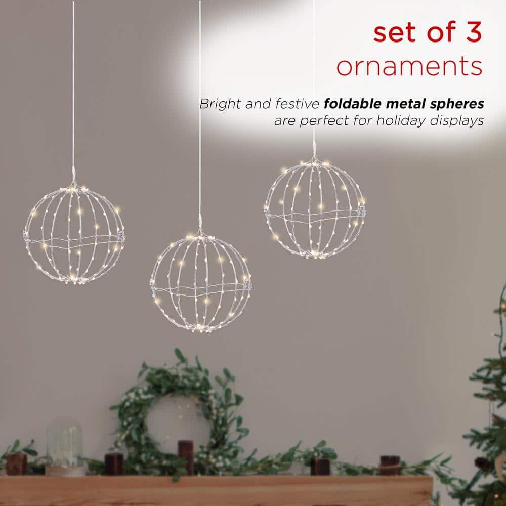 3-Piece Foldable Metal Sphere Ornaments