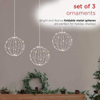 3-Piece Foldable Metal Sphere Ornaments