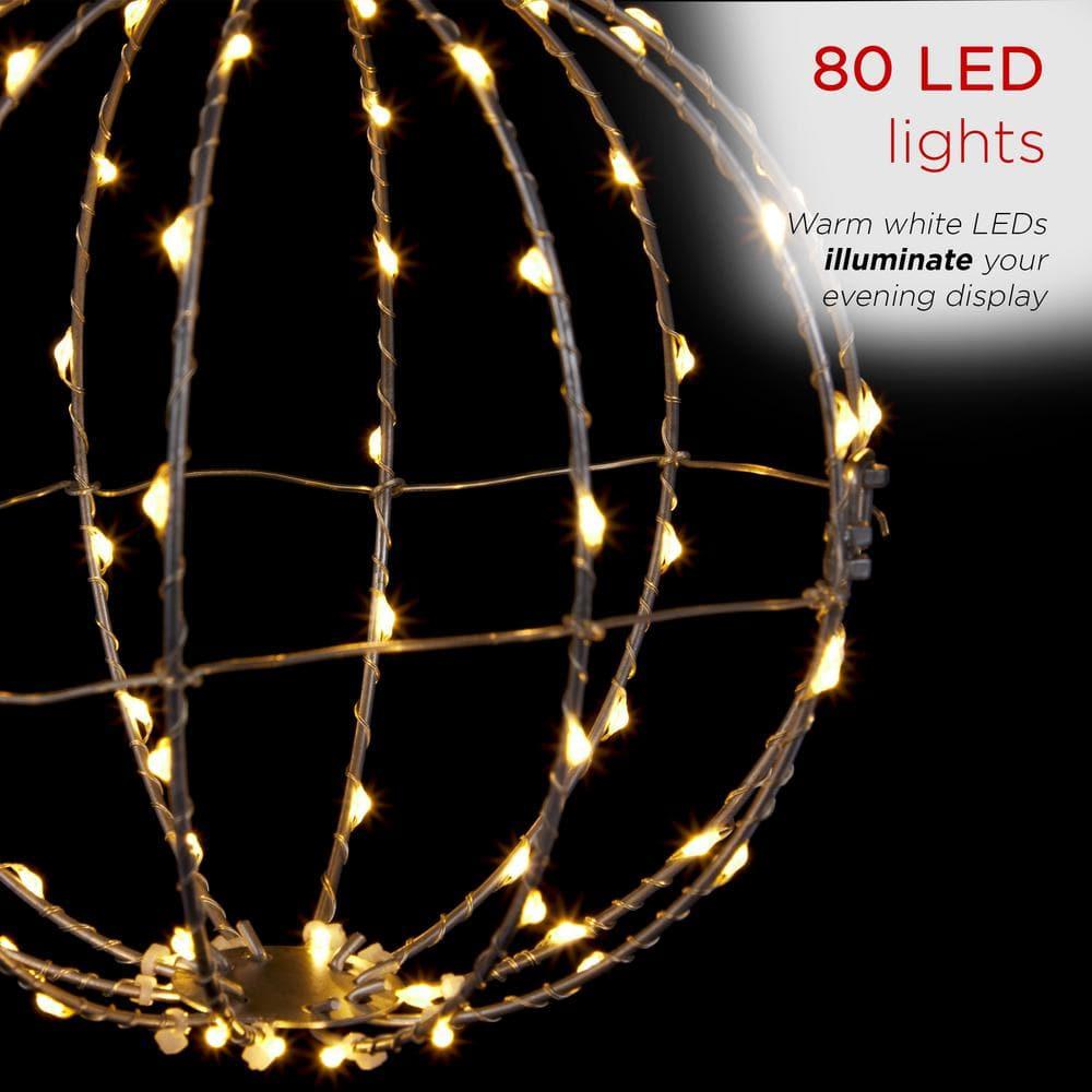 3-Piece Foldable Metal Sphere Ornaments