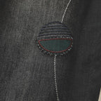 retro loose autumn embroidery harem denim pants