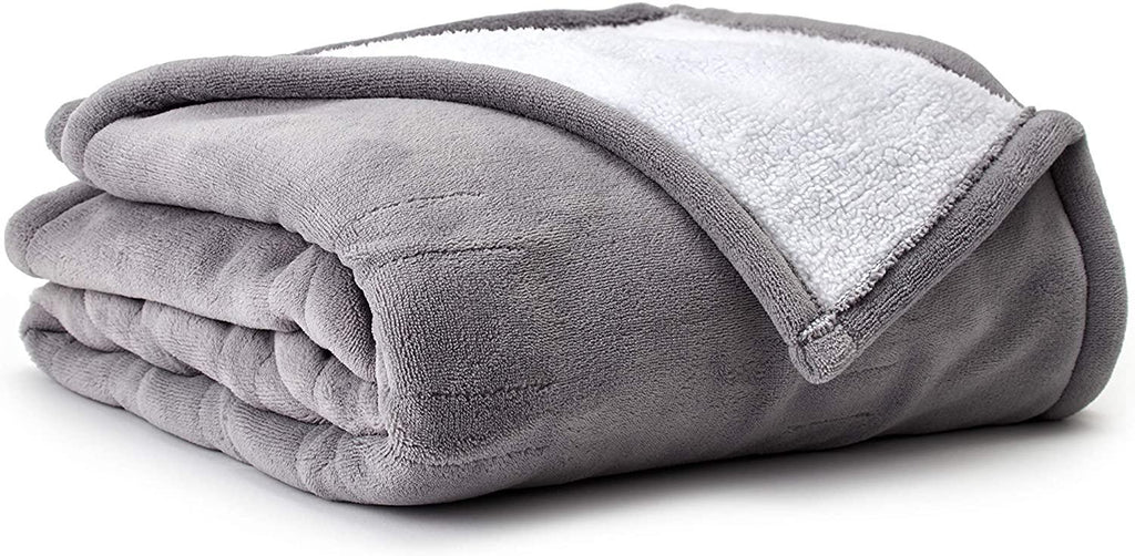 | Wi-Fi Collection | Heated Electric Smart Blanket, Alexa-Enabled, Ultra Plush, Twin, Gray