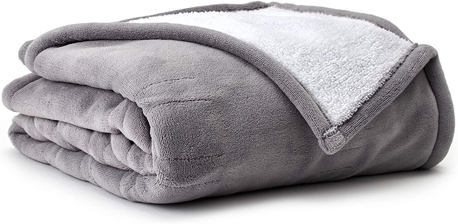 | Wi-Fi Collection | Heated Electric Smart Blanket, Alexa-Enabled, Ultra Plush, Twin, Gray