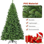 7.5 FT  Artificial Christmas Tree, 1300 Tips Full Tree with Christmas Tree Stand