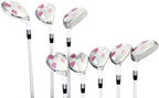 Majek White Pearl Petite Senior Ladies Golf Hybrids Irons Set Senior Petite Women Best All True Hybrid Ultra Light Weight Forgiving PackaIncludes 4 5 6 7 8 9 PW SW All Lady Flex Utility Clubs
