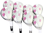 Majek White Pearl Petite Senior Ladies Golf Hybrids Irons Set Senior Petite Women Best All True Hybrid Ultra Light Weight Forgiving PackaIncludes 4 5 6 7 8 9 PW SW All Lady Flex Utility Clubs