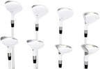 Majek White Pearl Petite Senior Ladies Golf Hybrids Irons Set Senior Petite Women Best All True Hybrid Ultra Light Weight Forgiving PackaIncludes 4 5 6 7 8 9 PW SW All Lady Flex Utility Clubs