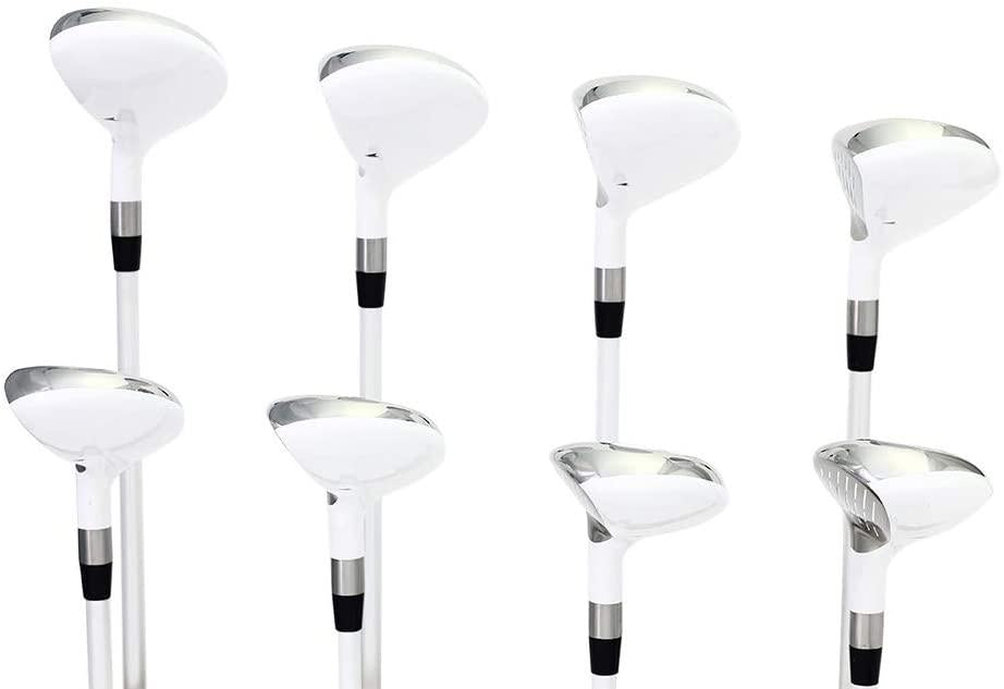 Majek White Pearl Petite Senior Ladies Golf Hybrids Irons Set Senior Petite Women Best All True Hybrid Ultra Light Weight Forgiving PackaIncludes 4 5 6 7 8 9 PW SW All Lady Flex Utility Clubs