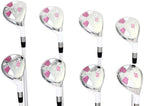 Majek White Pearl Petite Senior Ladies Golf Hybrids Irons Set Senior Petite Women Best All True Hybrid Ultra Light Weight Forgiving PackaIncludes 4 5 6 7 8 9 PW SW All Lady Flex Utility Clubs