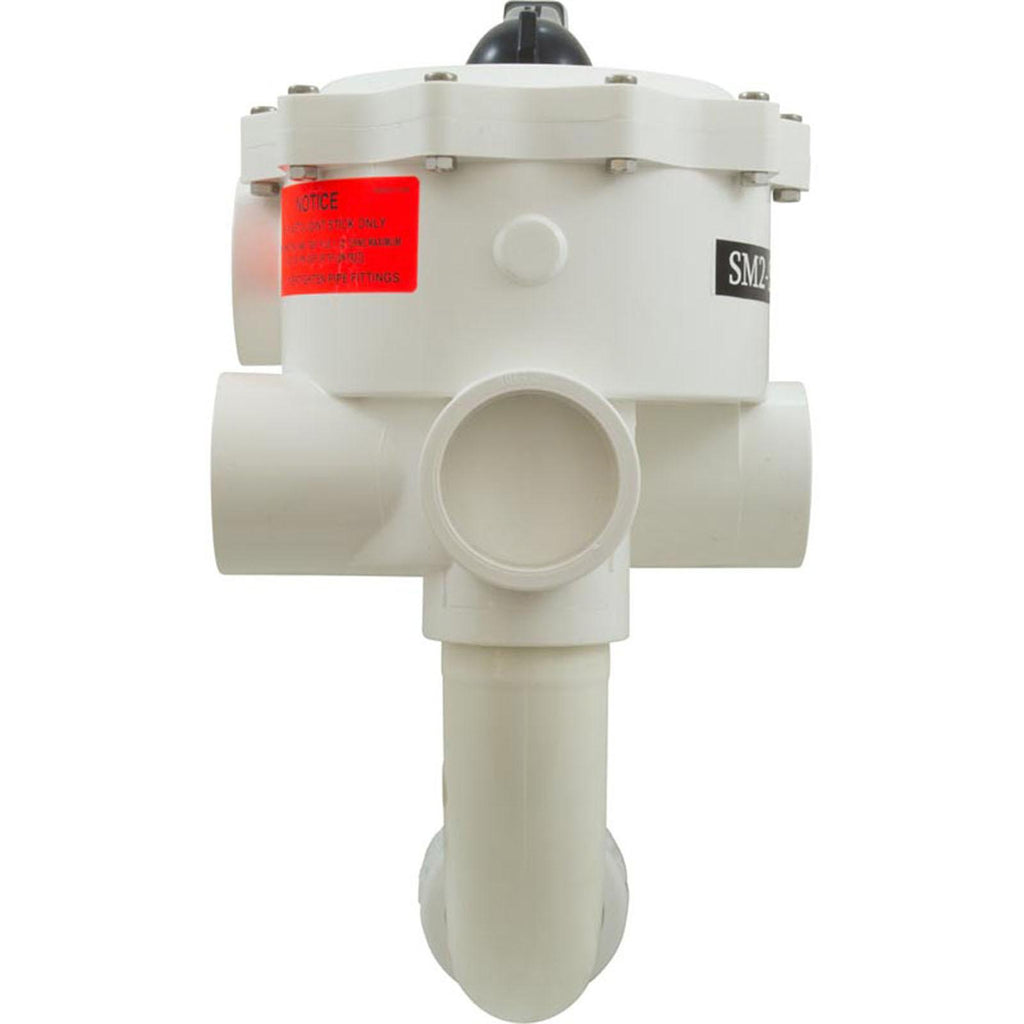 PRAHER Multiport Valve, Praher SM2-SR3U, 2", w/StaRite Plumbing, Wht
