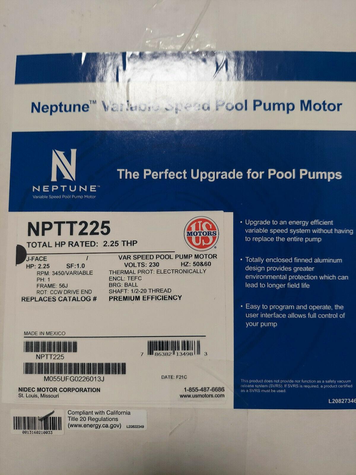 2.25 variable speed pool pump replacement motor for hayward super ii new