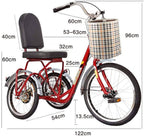 HKPLDE Adult Tricycle,Elderly Power Tricycles, Elderly Leisure Mobility Bicycles, Adult Pedal Outer Eight-Shaped Small Fitness Bicycles