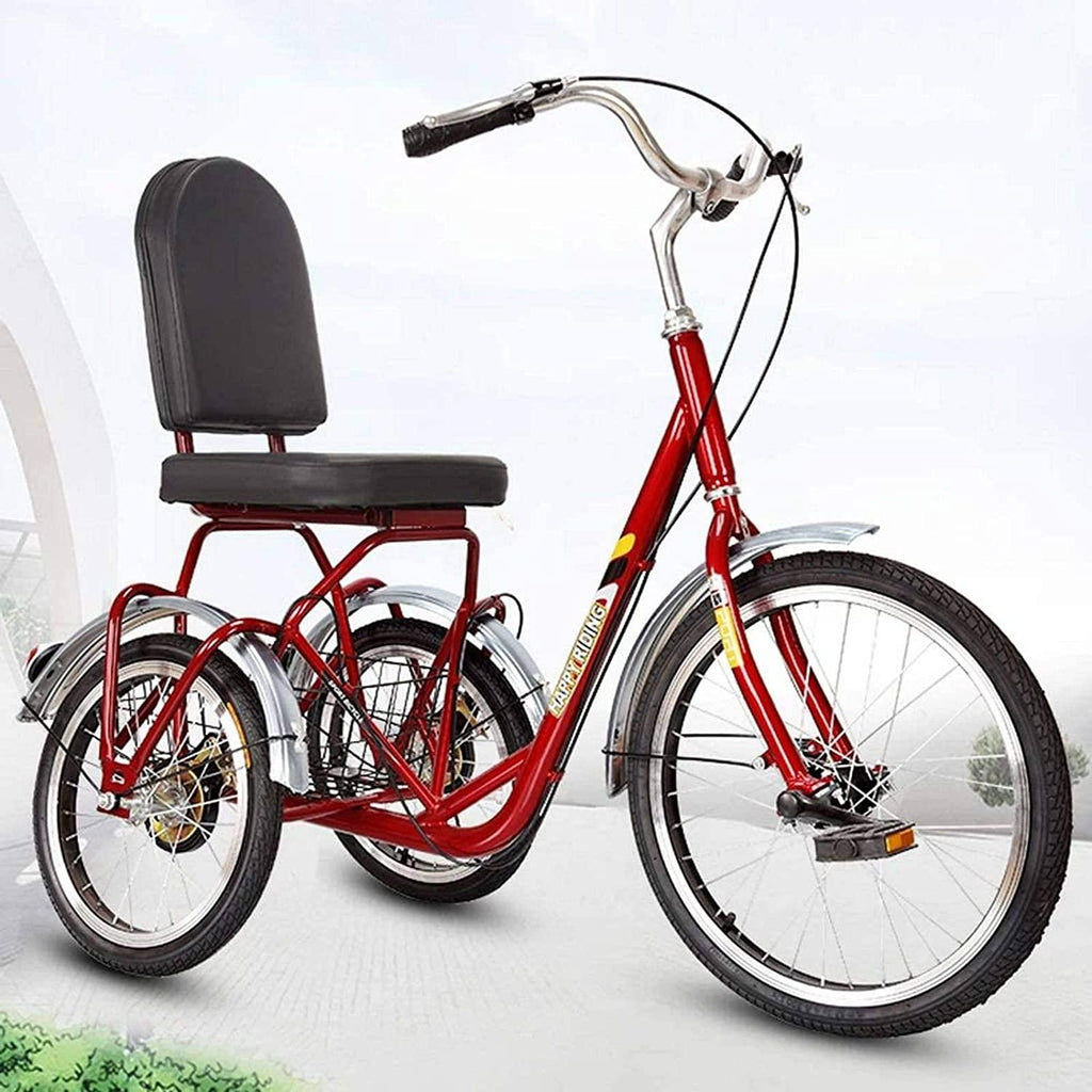 HKPLDE Adult Tricycle,Elderly Power Tricycles, Elderly Leisure Mobility Bicycles, Adult Pedal Outer Eight-Shaped Small Fitness Bicycles