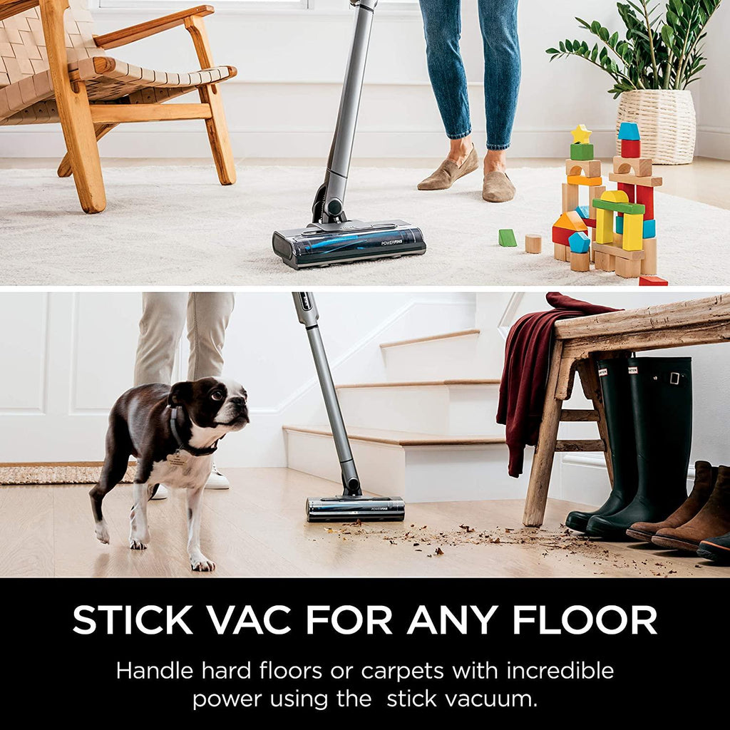 Shark WS620 Wandvac System Ultra-Lightweight Powerful Cordless Stick Vacuum with Boost Mode, Charging Dock, Graphite