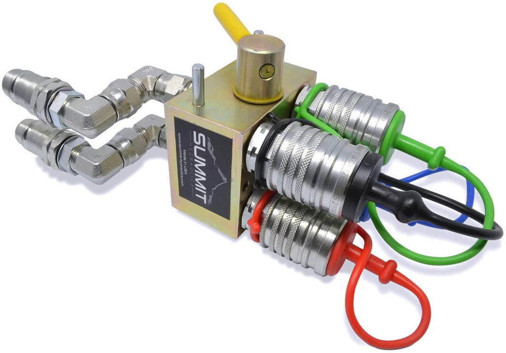 manual hydraulic multiplier, scv splitter/diverter valve with couplers and ag fittings