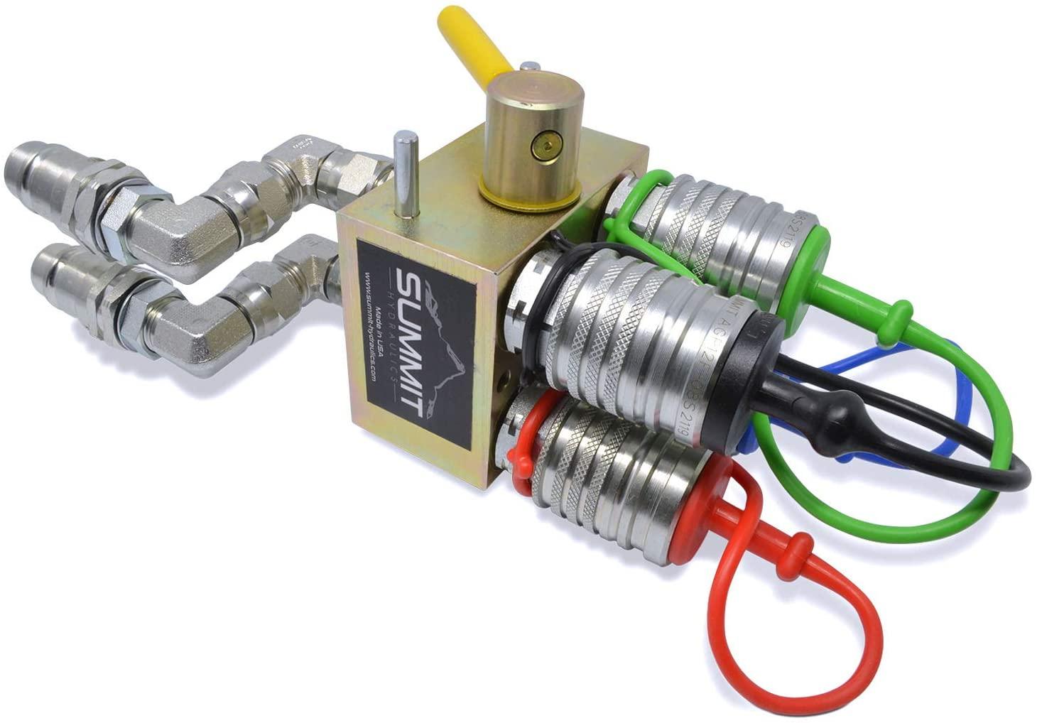 manual hydraulic multiplier, scv splitter/diverter valve with couplers and ag fittings