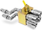 manual hydraulic multiplier, scv splitter/diverter valve with couplers and ag fittings