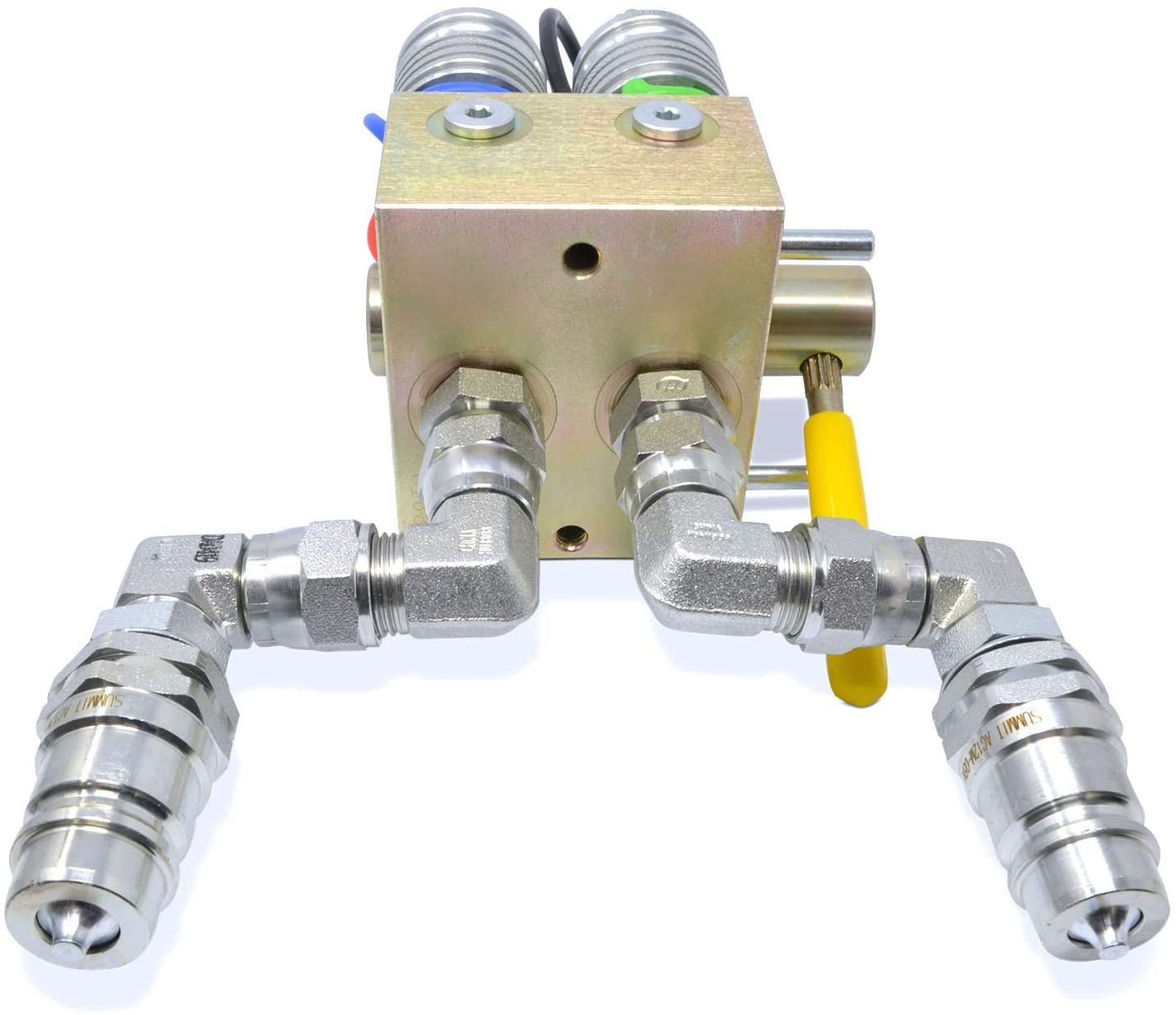 manual hydraulic multiplier, scv splitter/diverter valve with couplers and ag fittings