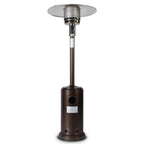 RTR 46000Btu Propane Hammered Bronze Powder Coated Iron Mushroom Outdoor Patio Heater, With Two Smooth-Rolling Wheels,,With Hose Set,With Black Cover