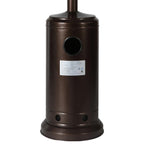 Dcenta 46000BTU Propane Hammered Bronze powder coated Iron Mushroom Outdoor Patio , with Two Smooth-rolling Wheels,,with Hose Set,with Black Cover