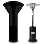 Dcenta 46000BTU Propane Hammered Bronze powder coated Iron Mushroom Outdoor Patio , with Two Smooth-rolling Wheels,,with Hose Set,with Black Cover