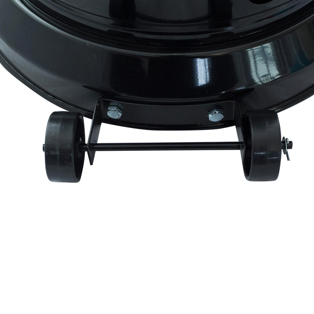 Dcenta 46000BTU Propane Hammered Bronze powder coated Iron Mushroom Outdoor Patio , with Two Smooth-rolling Wheels,,with Hose Set,with Black Cover