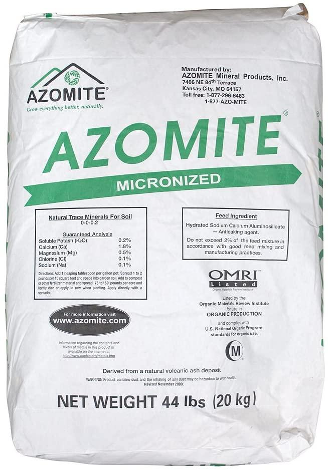 raw supply azomite organic trace mineral powder-67 essential minerals for you &amp; your garden bag, 44 lb