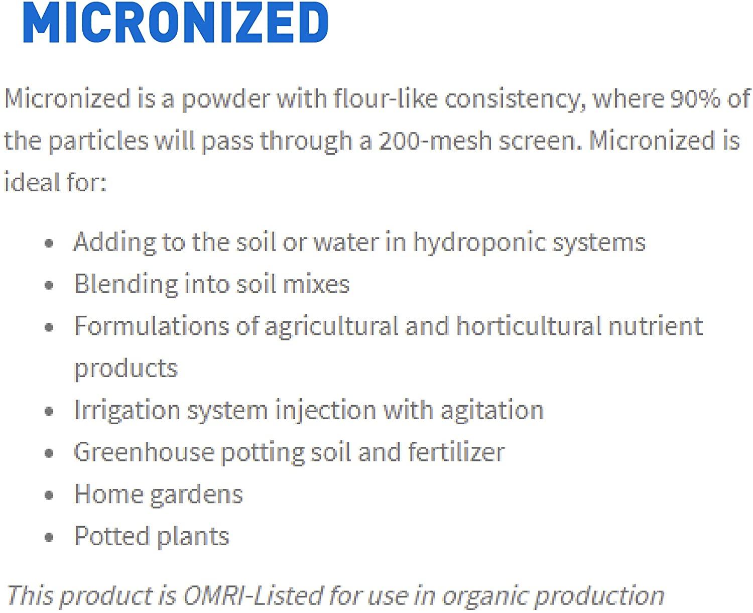 raw supply azomite organic trace mineral powder-67 essential minerals for you &amp; your garden bag, 44 lb