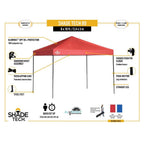 ST80 Shade Tech 10 ft. x 8 ft. Red Straight Leg Pop-Up Canopy