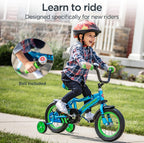 Schwinn Grit and Petunia Steerable Kids Bike, Boys and Girls Beginner Bicycle, 12-Inch Wheels, Training Wheels, Easily Removed Parent Push Handle with Water Bottle Holder, Multiple Colors