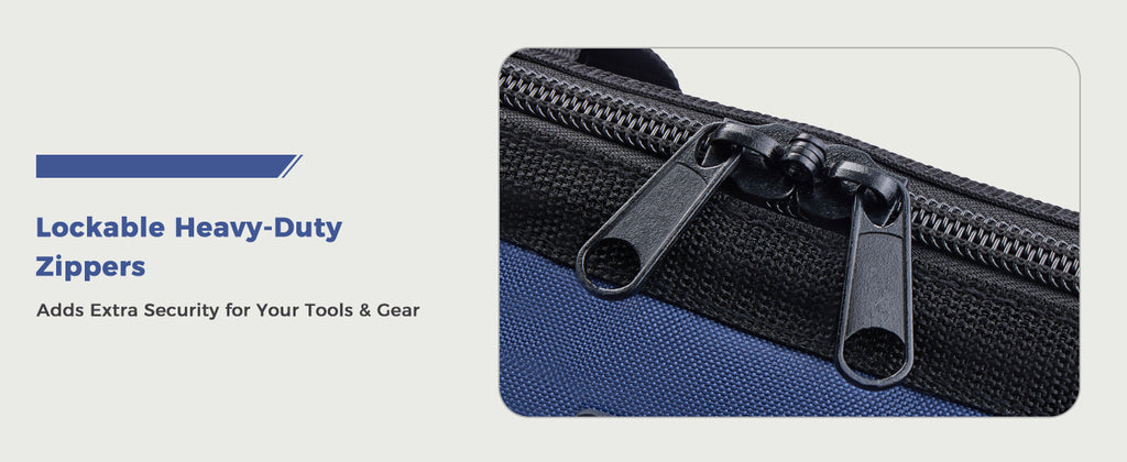16-Inch Heavy Duty Tool Bag, 22 Pockets Empty Tool Box Organizer Storage, Soft Tote Toolbox Organization Portable Handle Carrying Work Toolbag for Electrician Mechanic, Dad Men Gifts, Blue