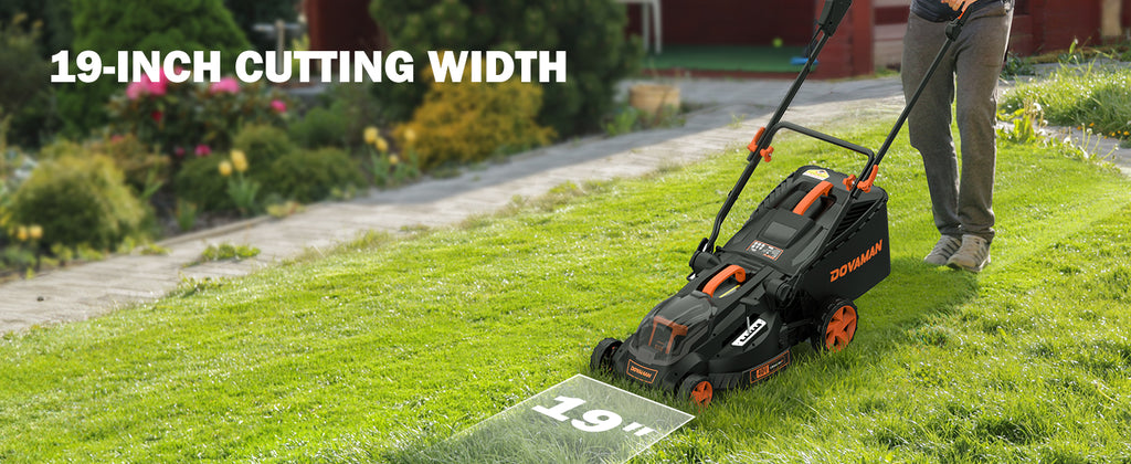 40V 19" Cordless Lawn Mower, Brushless Push Lawn Mower w/ 13.2Gal Bag, 98% Grass Collection, 3-Step er Foldable, 6-Position Height Adjustment Meets Various Cutting Needs