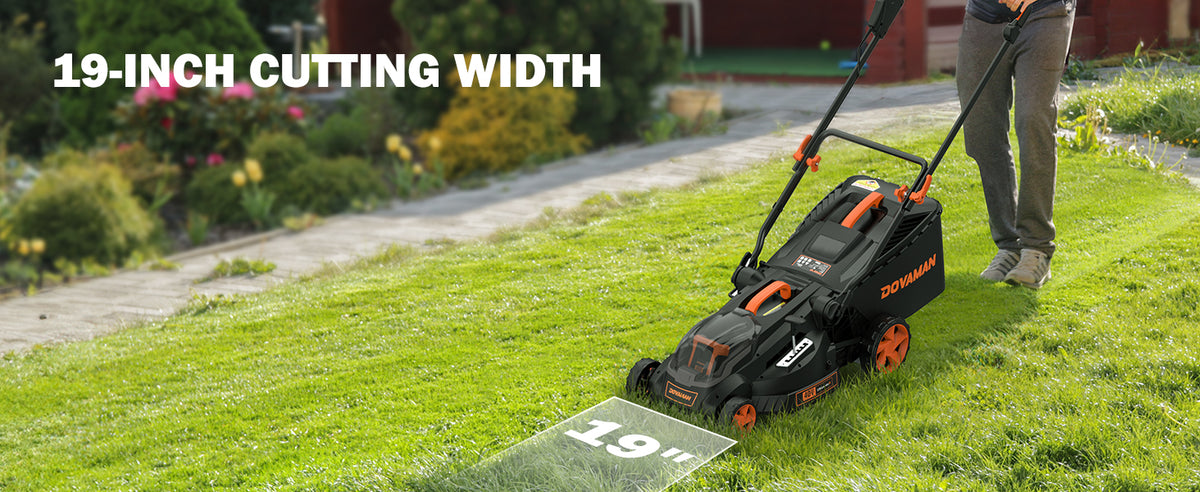 40V 19" Cordless Lawn Mower, Brushless Push Lawn Mower w/ 13.2Gal Bag, 98% Grass Collection, 3-Step er Foldable, 6-Position Height Adjustment Meets Various Cutting Needs