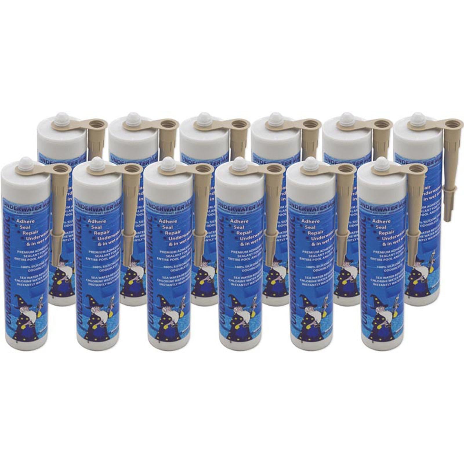 Underwater Magic Sealant, Underwater Magic, 290ml/9.8oz Tube, 12ct, Tan
