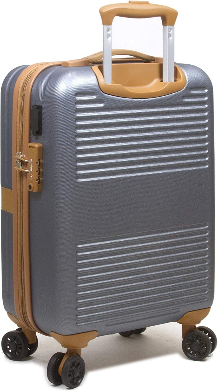 Garland Hardside 3-Piece Spinner Luggage Set with USB Port, Grey