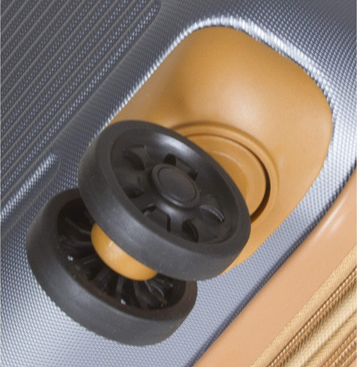 Garland Hardside 3-Piece Spinner Luggage Set with USB Port, Grey