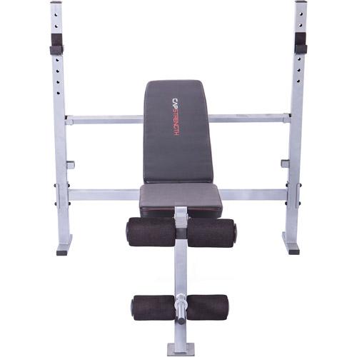 CAP Strength Deluxe Weight Bench with Leg Attachment, Black &amp; Gray