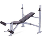 CAP Strength Deluxe Weight Bench with Leg Attachment, Black &amp; Gray
