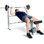 CAP Strength Deluxe Weight Bench with Leg Attachment, Black &amp; Gray