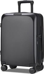 land Carry On Luggage with X-Large Spinner Wheels, Expandable Hardside Travel Luggage, Rolling Suitcase TSA Approved (20-Inch, Black)