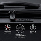 land Carry On Luggage with X-Large Spinner Wheels, Expandable Hardside Travel Luggage, Rolling Suitcase TSA Approved (20-Inch, Black)