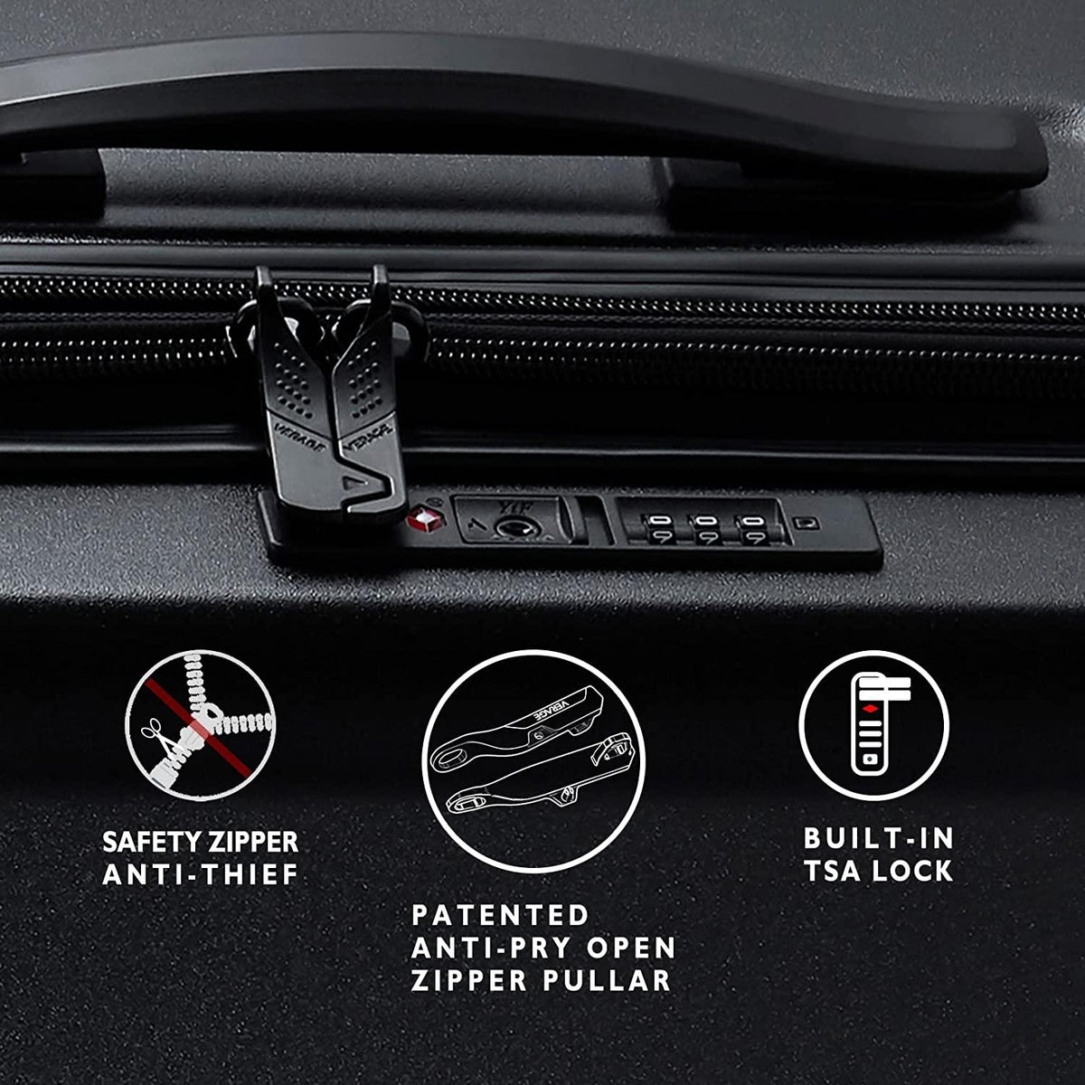 land Carry On Luggage with X-Large Spinner Wheels, Expandable Hardside Travel Luggage, Rolling Suitcase TSA Approved (20-Inch, Black)