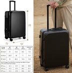land Carry On Luggage with X-Large Spinner Wheels, Expandable Hardside Travel Luggage, Rolling Suitcase TSA Approved (20-Inch, Black)