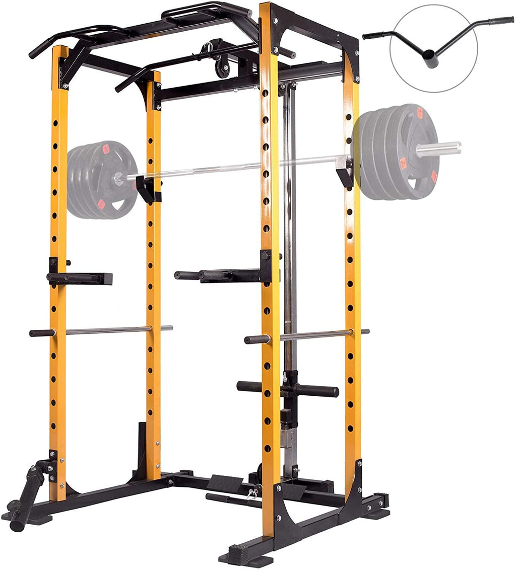 Kerrogee Olympic Power CaDip Stands, Squat Rack Frame Multi-functional Comprehensive Training Equipment Total Body Workout Training System