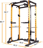 Erkang Multi-Function Power Rack Cawith Pulley System Yellow