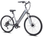 Kent Gray 700C 350w Electric Pedal Assist Step-Through Comfort City Bike, E-Bike with Removable 36V 10.4Ah Lithium-Ion Battery, Electric Bicycle